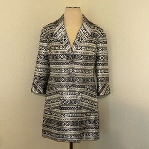 Statement Jacket Black White Nine West Size S Small Fall Autumn like 4 or 6